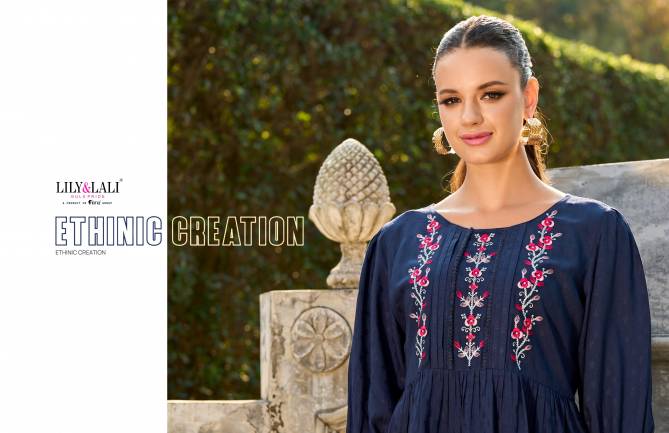 Melody Vol 3 By Lily And Lali Premium Short Embroidery Ladies Top Wholesale Shop In Surat
